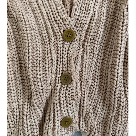BEST Free People Sweet Nothing Cardi - Sandcastle Tan Beige Knit - Picture 6 of 8